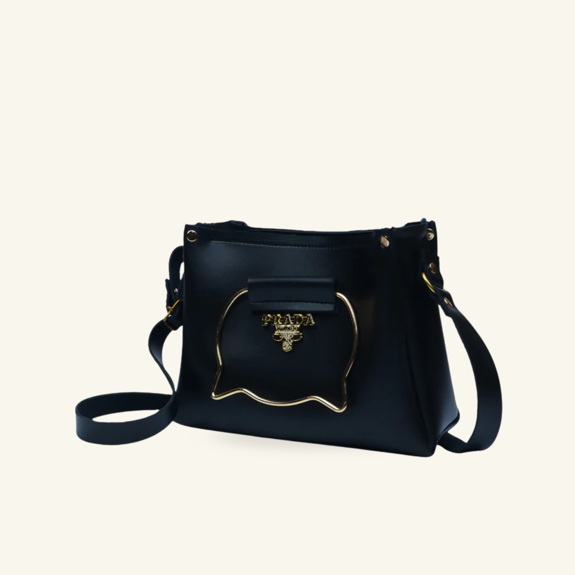Black Cat-Handle Bag