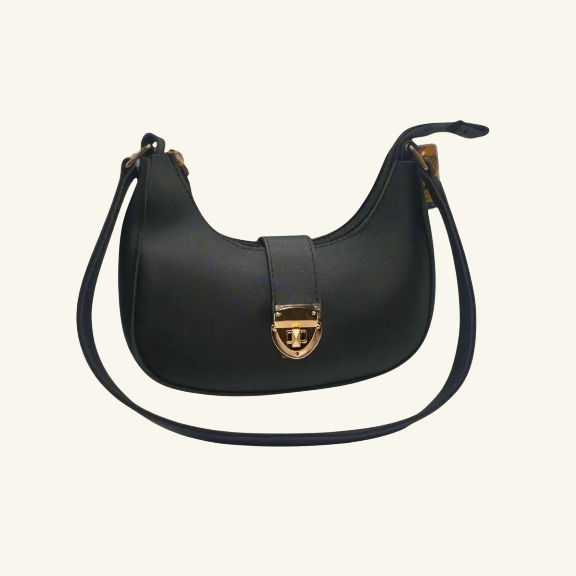 Black Crescent Half-Moon Bag