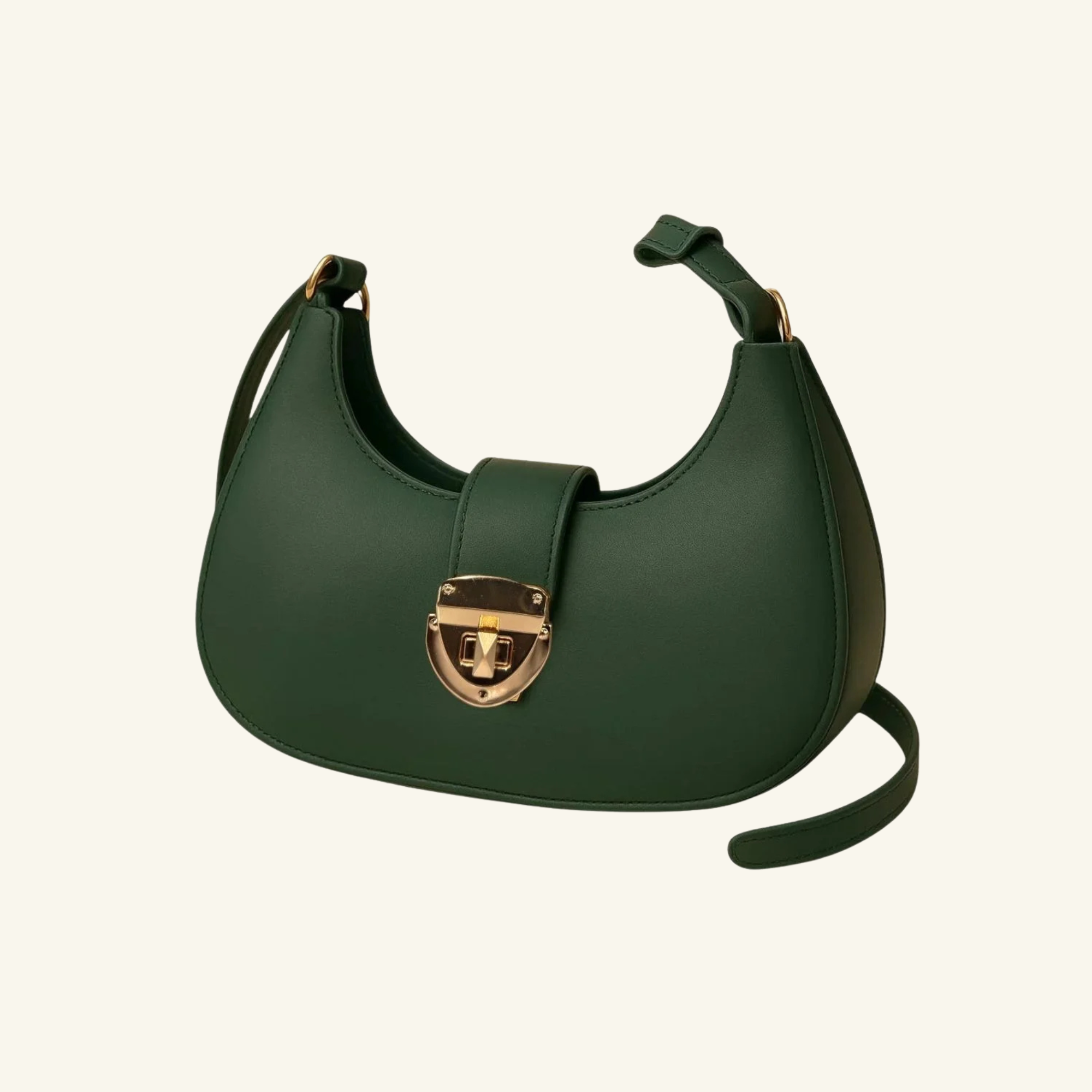 Green Crescent Half-Moon Bag