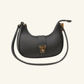 Grey Crescent Half-Moon Bag