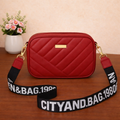 Maroon Chic Chevron Crossbody Vanity Bag