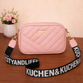 Pink Chic Chevron Crossbody Vanity Bag